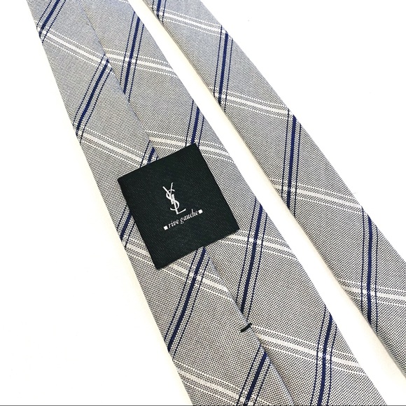 YSL wool & silk blend necktie NWOT - Picture 2 of 7